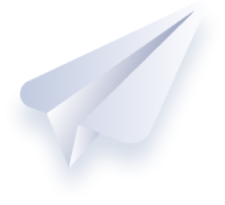 Floating paper airplane icon